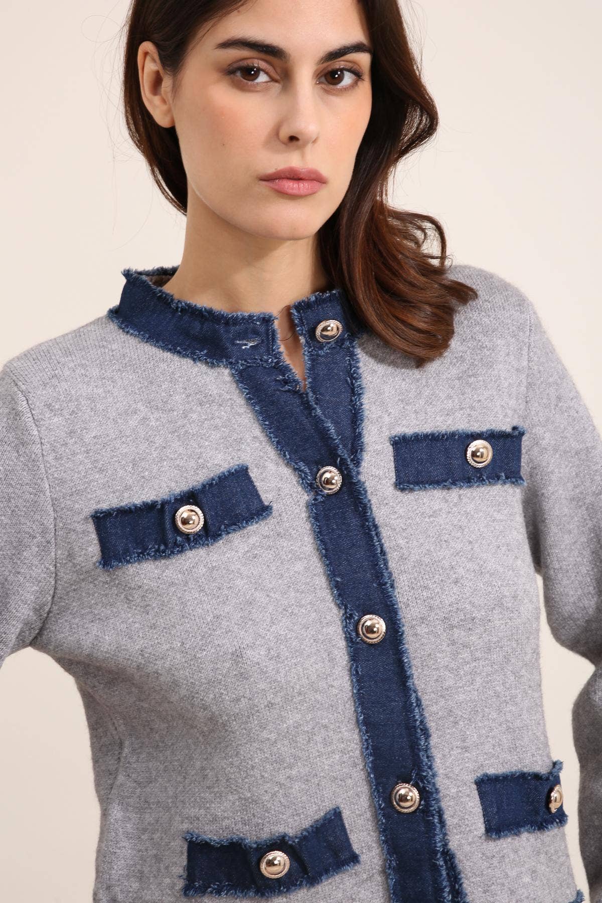 Raw Edge Knit Jacket