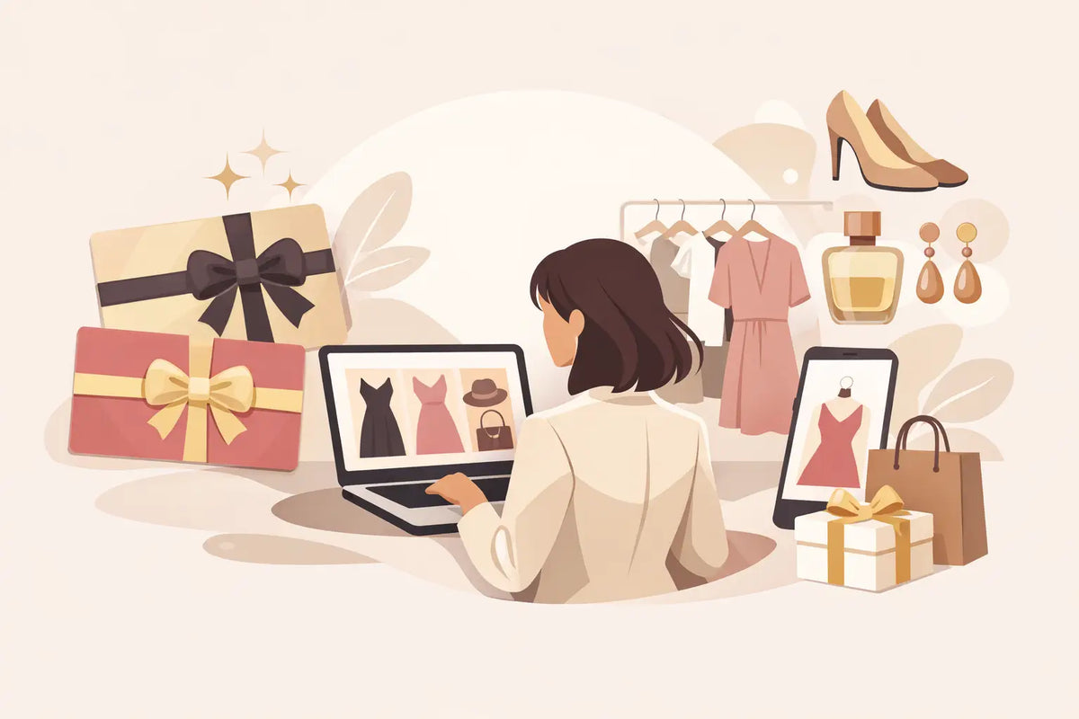 Presentkort till dammode online med personlig stil