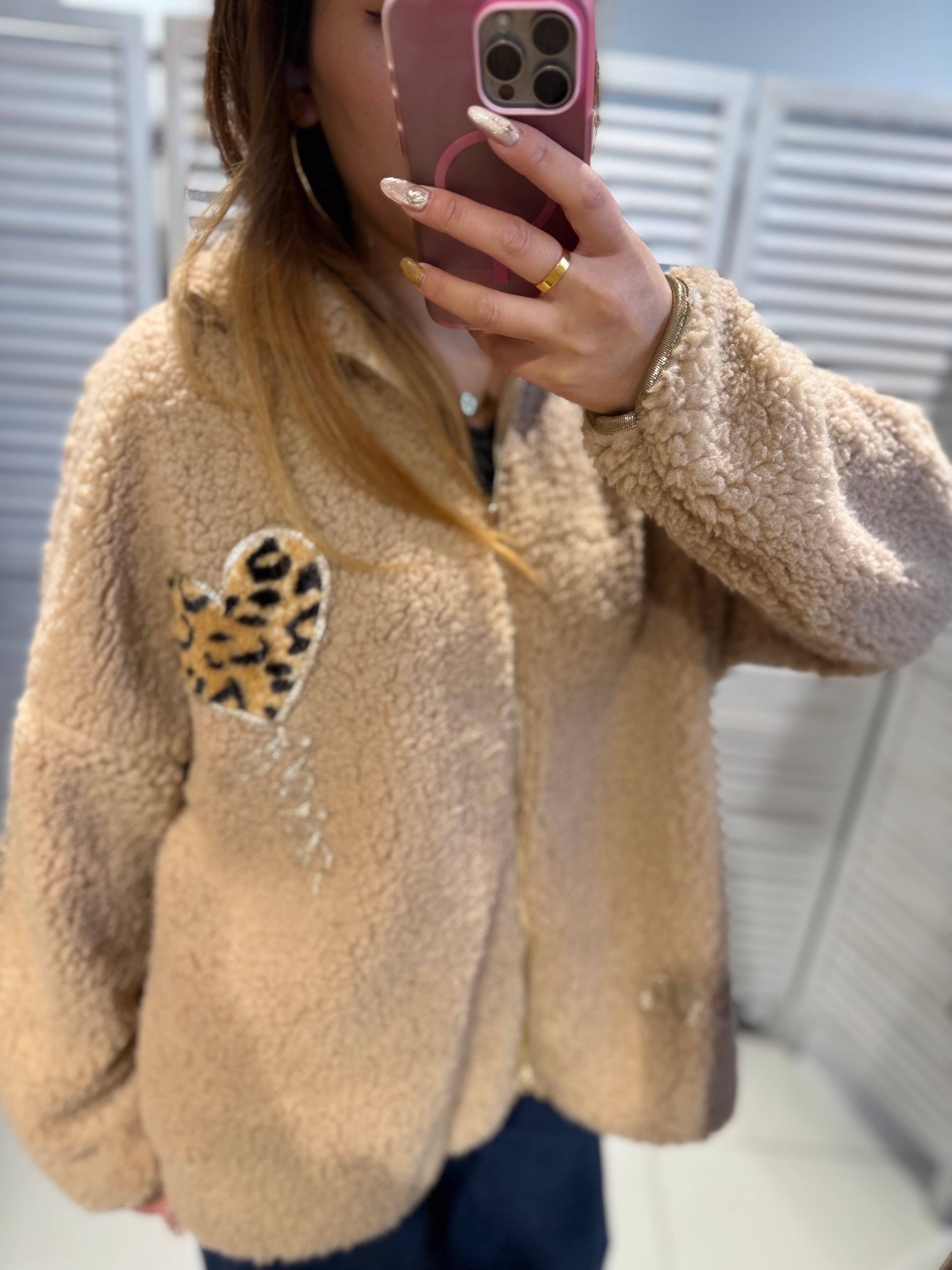 Mjuk och Bekväm teddy jacka: Beige