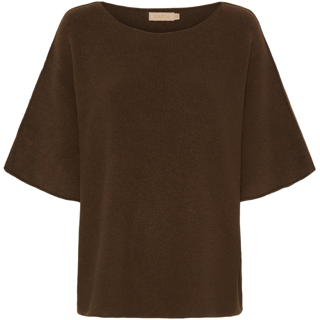 Sia Knit – Oversized tröja i mocca