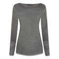 Långärmad T-shirt med Spets - Grigio Viskos