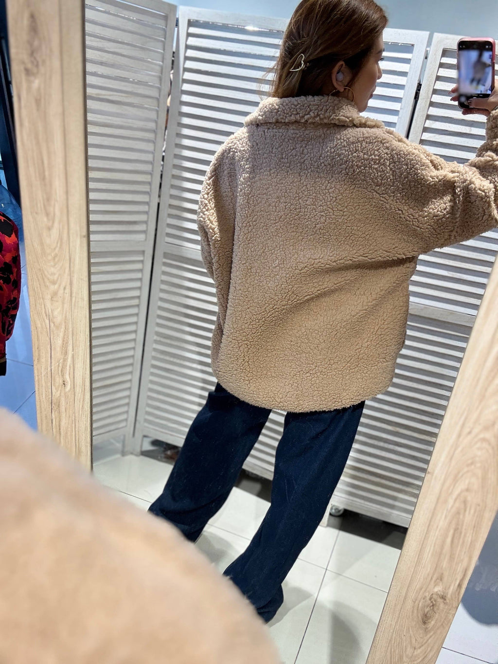 Mjuk och Bekväm teddy jacka: Beige