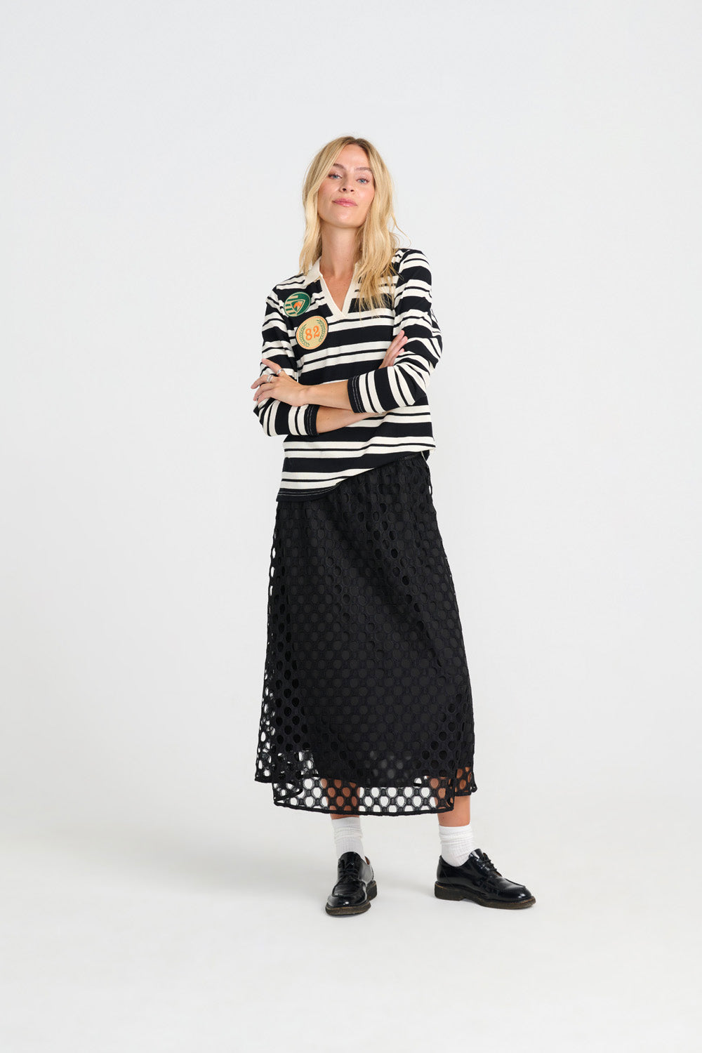 Bendtner Stripe Polo - Black Stripe