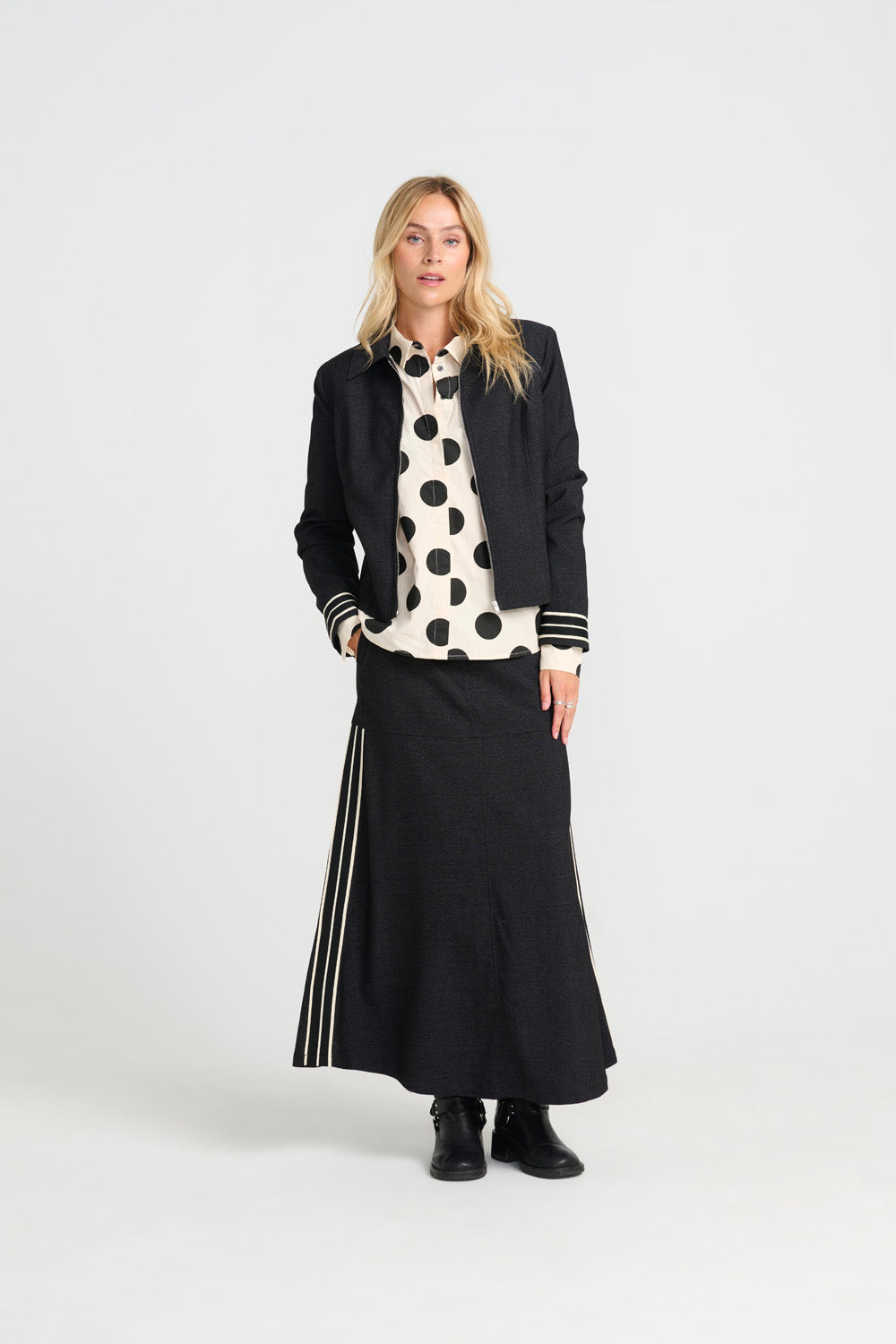 Dot blouse - svart vit - Costamani
