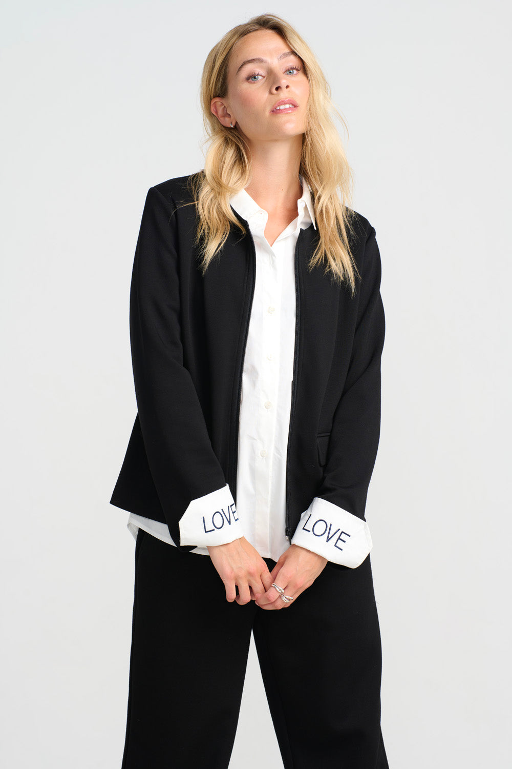 Love Shirt White - Grey Love