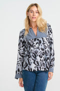 Parton Shirt Blue - Randig Skjorta Costamani