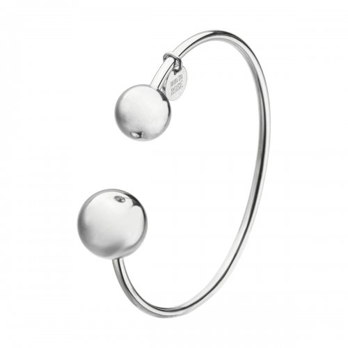 Globe Large Bangle Silver