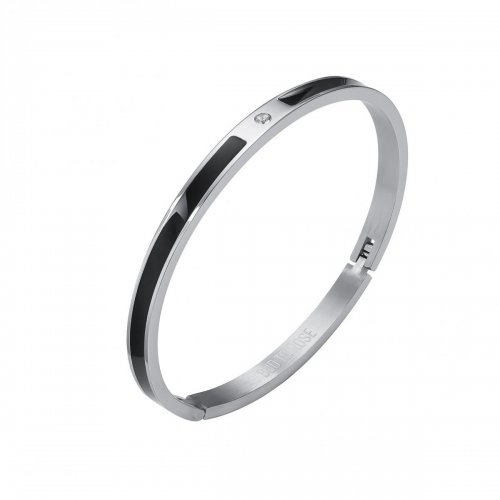 Faye Enamel Bracelet Svart/Stål