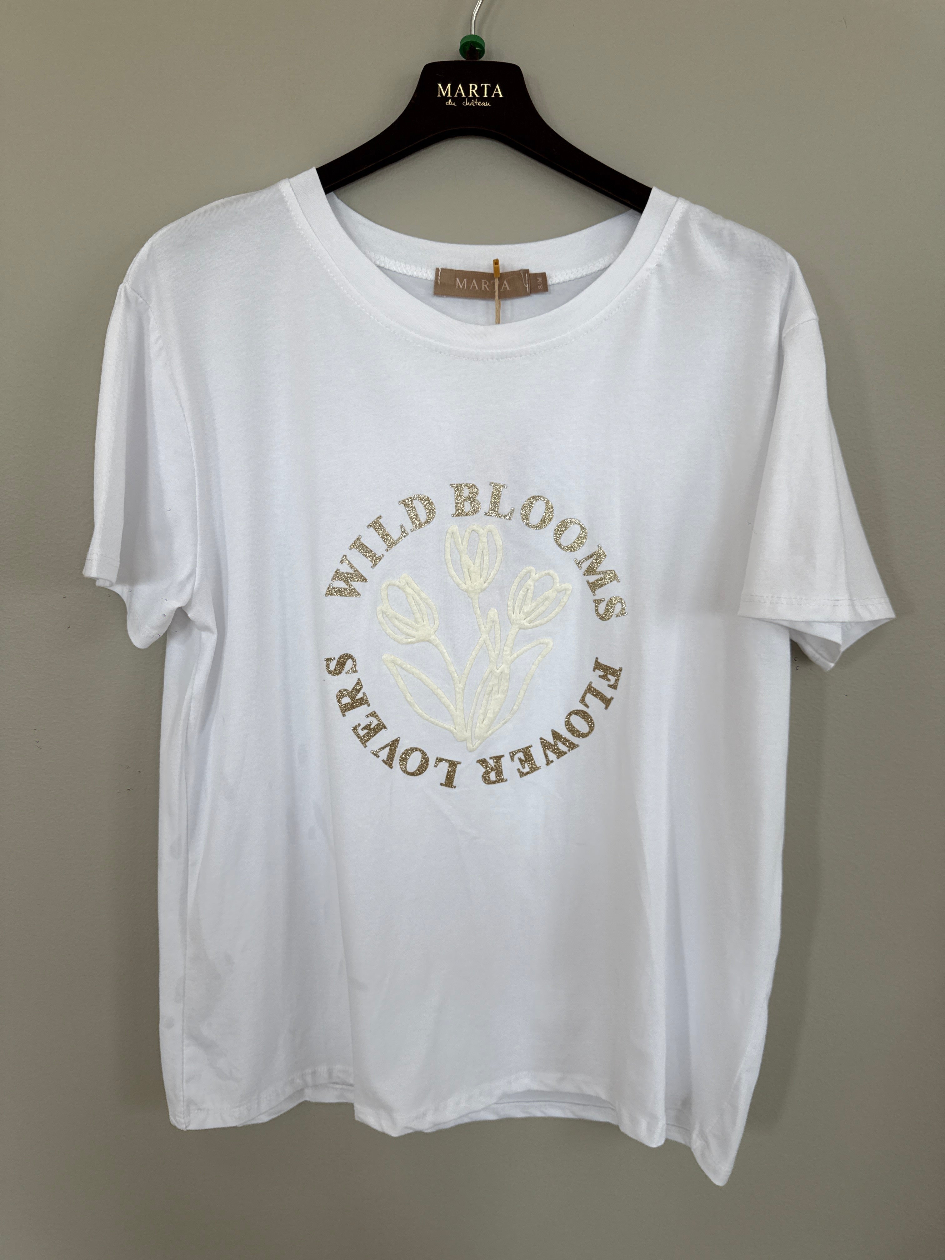 Marta du Chateau Brianna Blooms Tee – T-shirt med Blomsterinspirerat Tryck