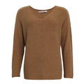 Jimmy Pullover Camel - Mjuk Tröja V-ringning Costamani