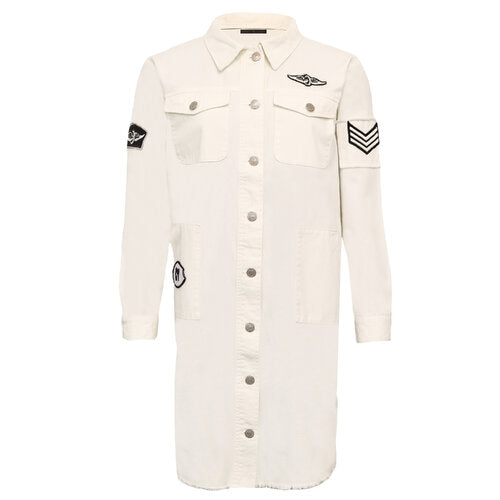 Foxy Long denim jacket - White