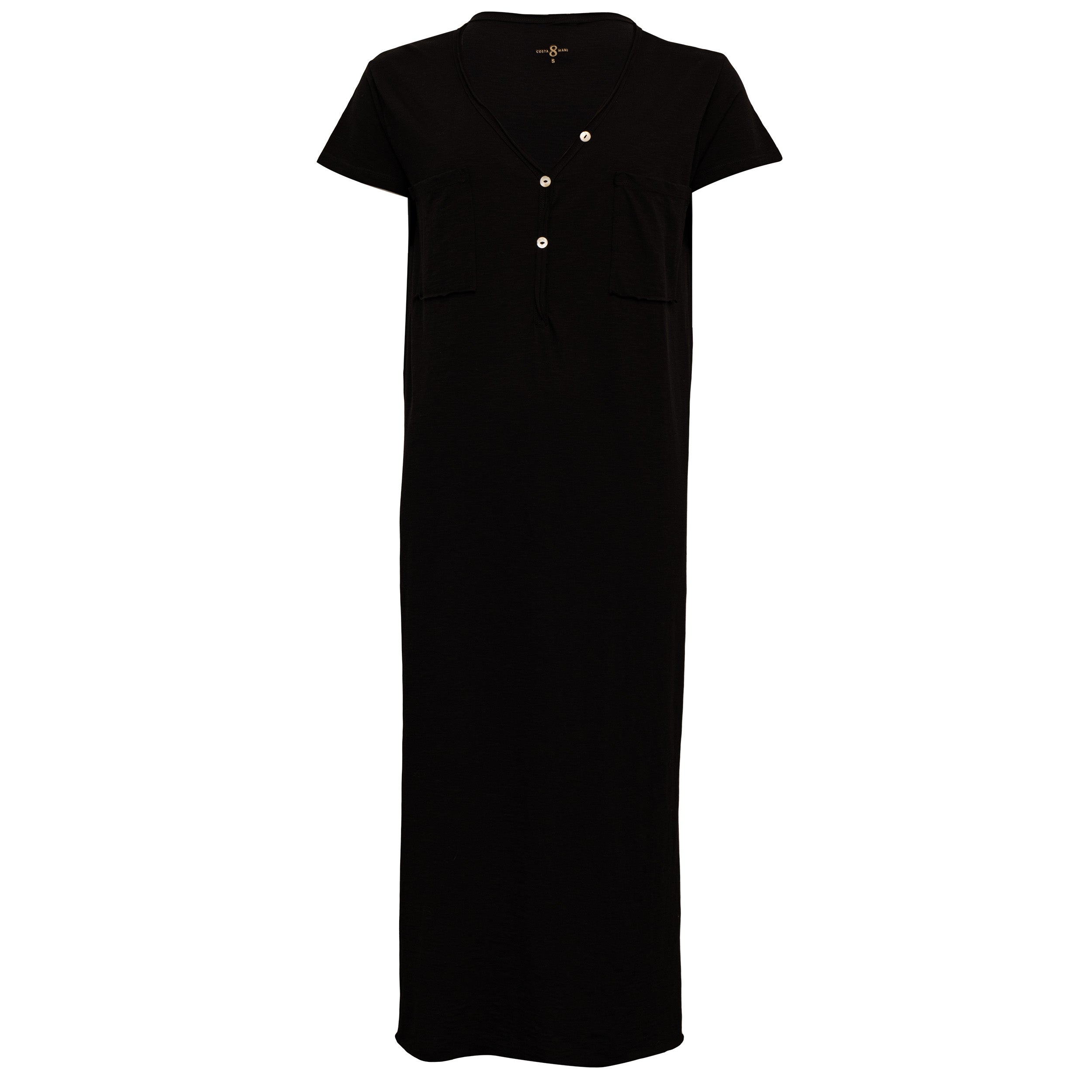Costamani Pocket Dress - Black - Coral