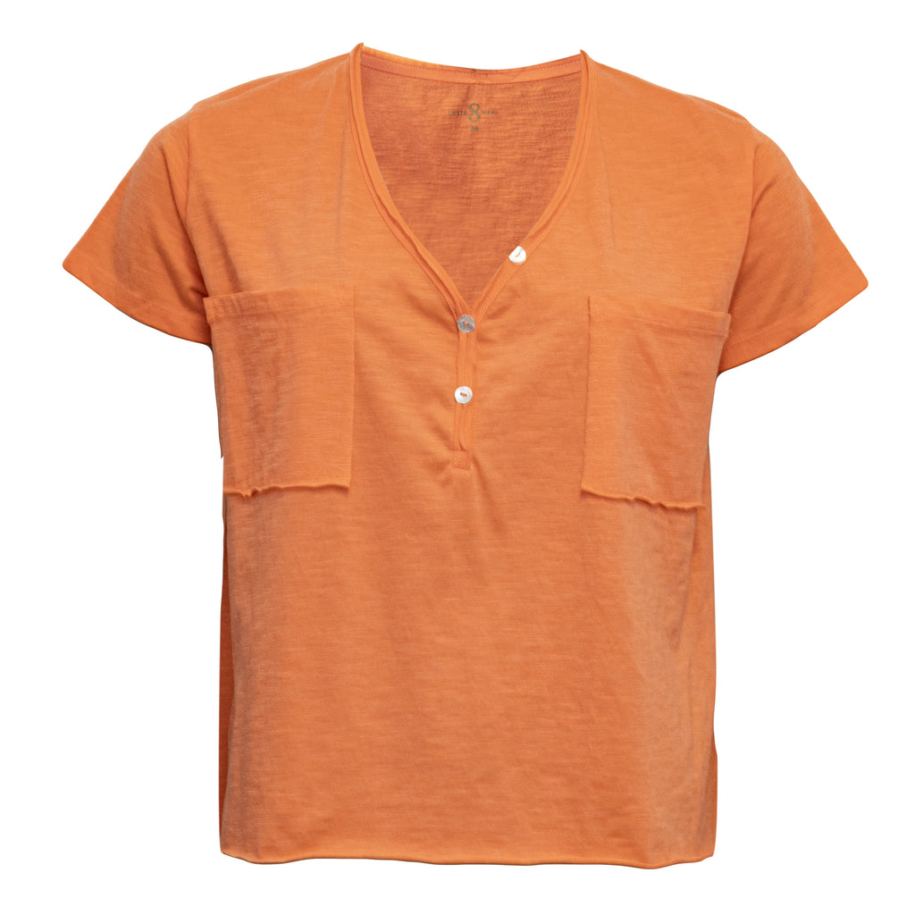Pocket T-shirt White Coral - Bomulls T-shirt Costamani