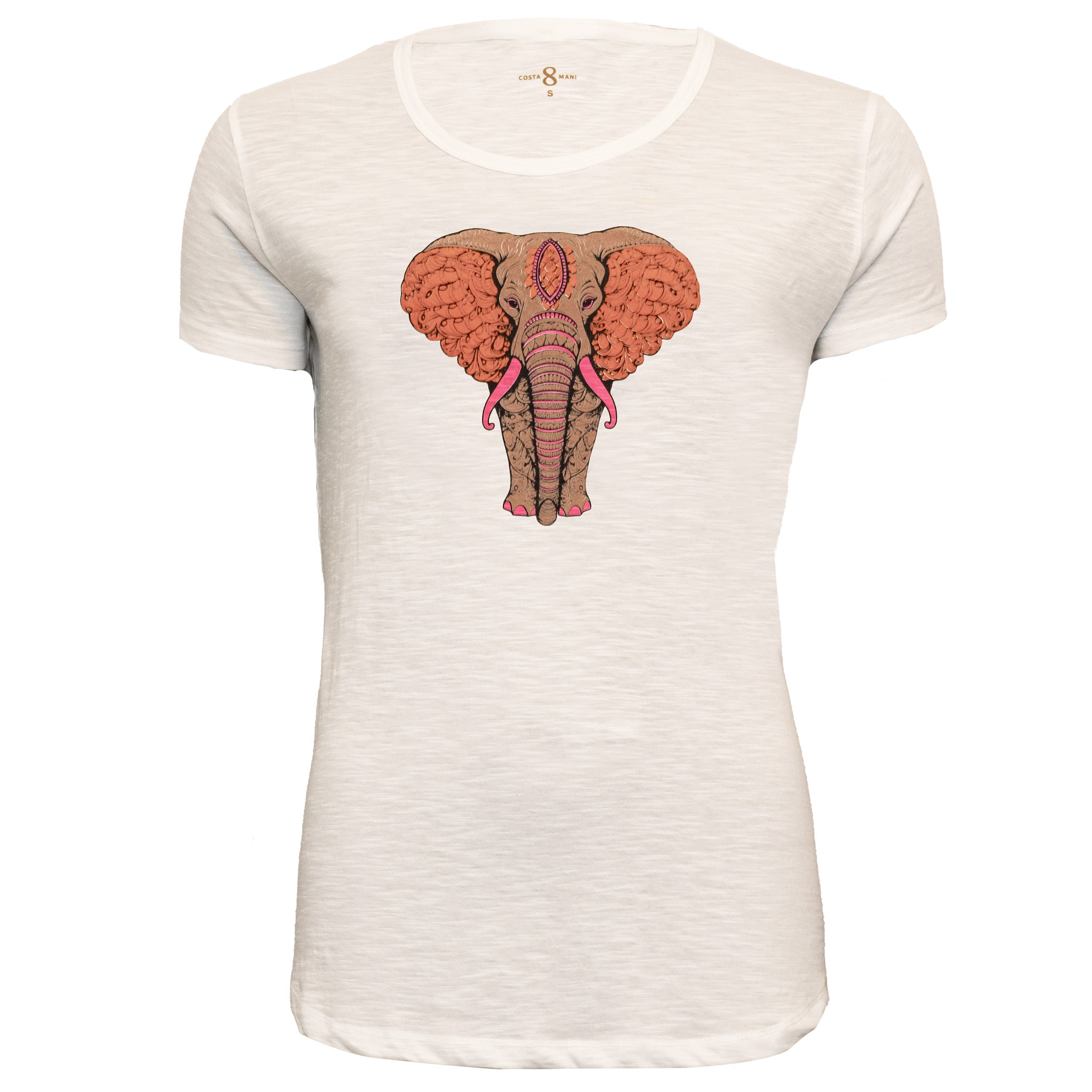 Elephant t-shirt Blue - Coral