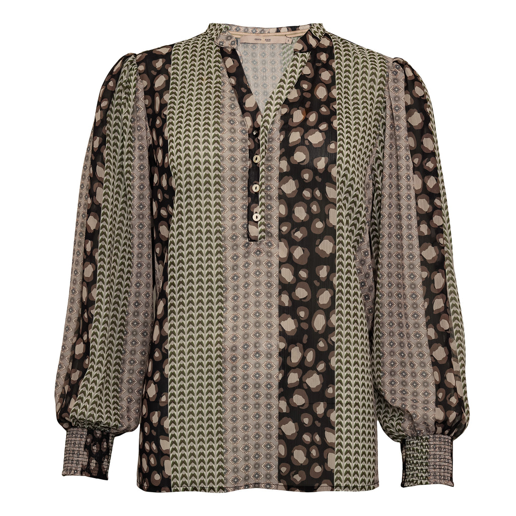 Aura mix shirt - Chiffong