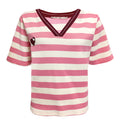 Høilund Stripe Tee Rosa Randig - Bohemisk T-shirt Costamani