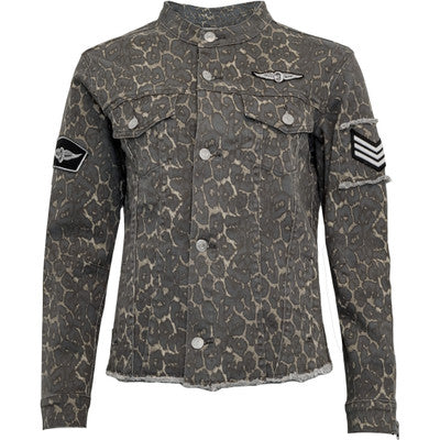 Foxy Denim Jacket Leopard - Jeansjacka Badges Costamani