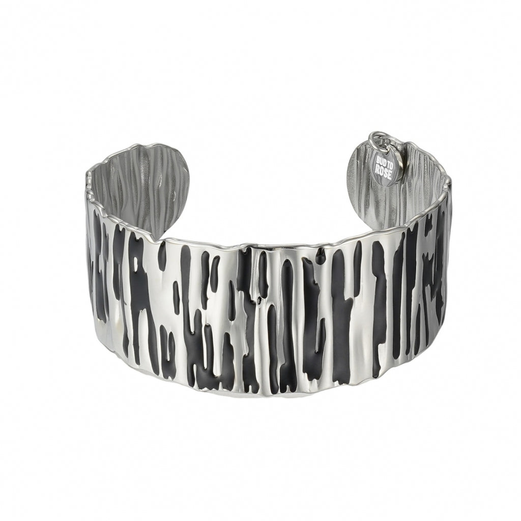 Blake Enamel Bangle Black/Silver