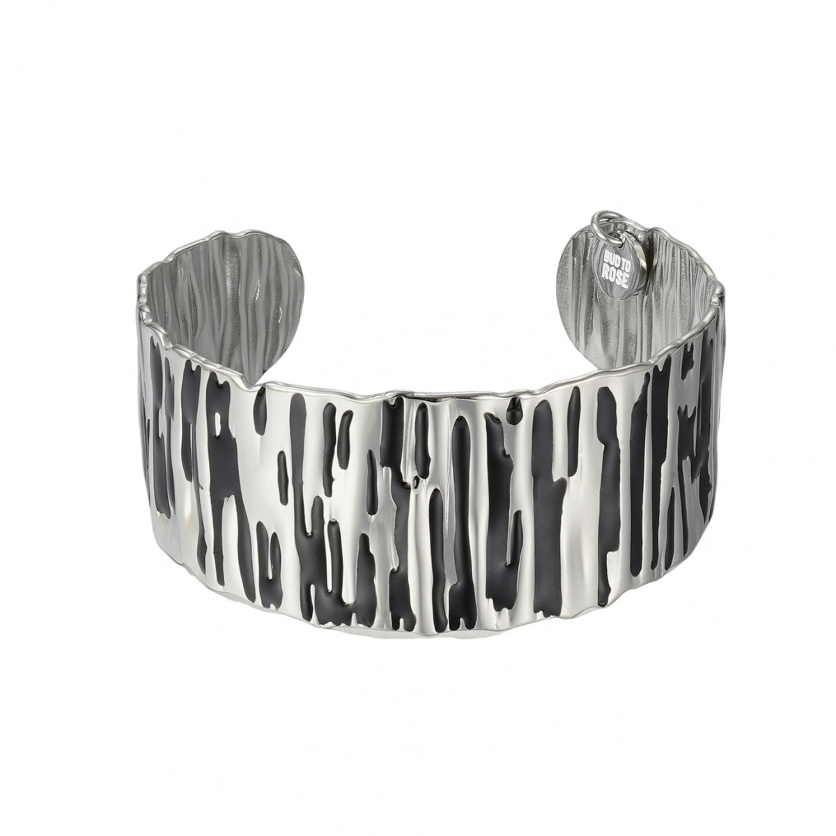 Blake Enamel Bangle Black/Silver