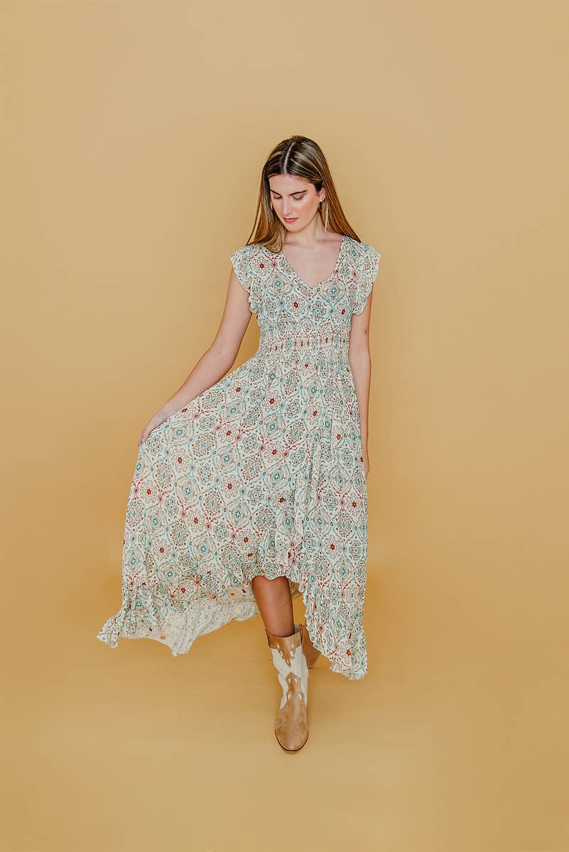 LÅNGKLÄNNING CARLOTA GRÖN