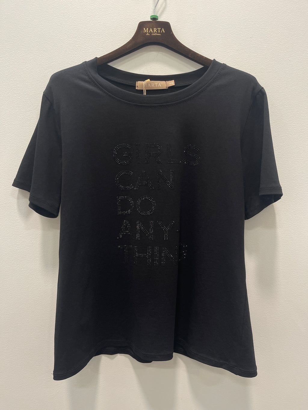 Sunshine T-shirt - Girls Can Do Anything Strass Marta du Chateau