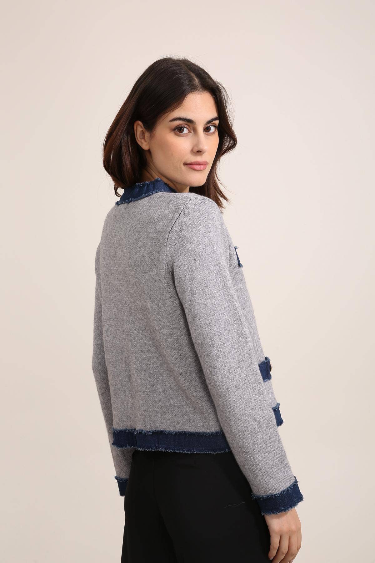 Raw Edge Knit Jacket