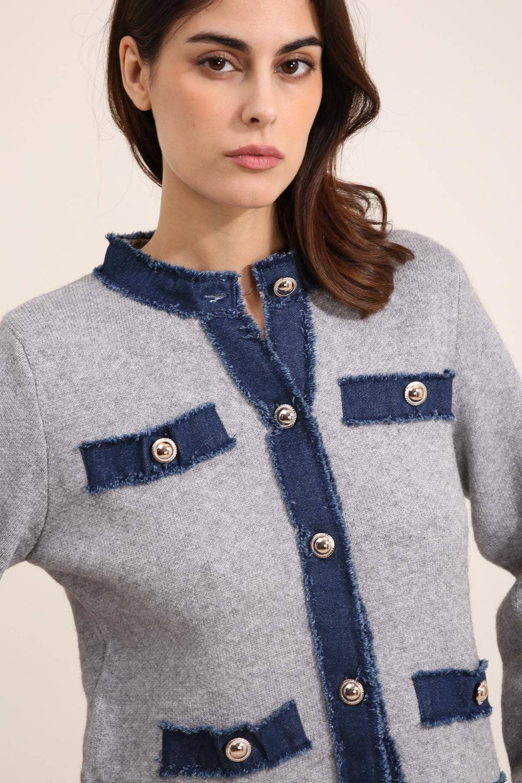 Raw Edge Knit Jacket