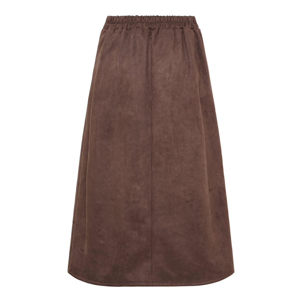 Nandina – brun midikjol i mockalook - Marta du Chateau