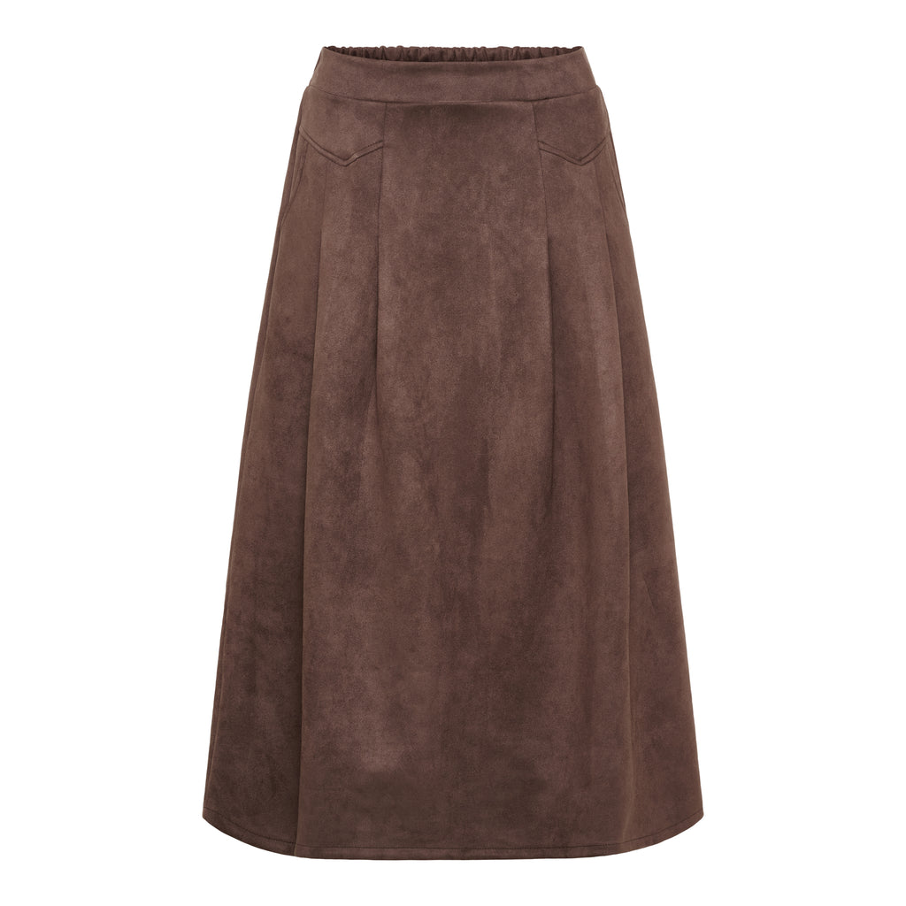 Nandina – brun midikjol i mockalook - Marta du Chateau