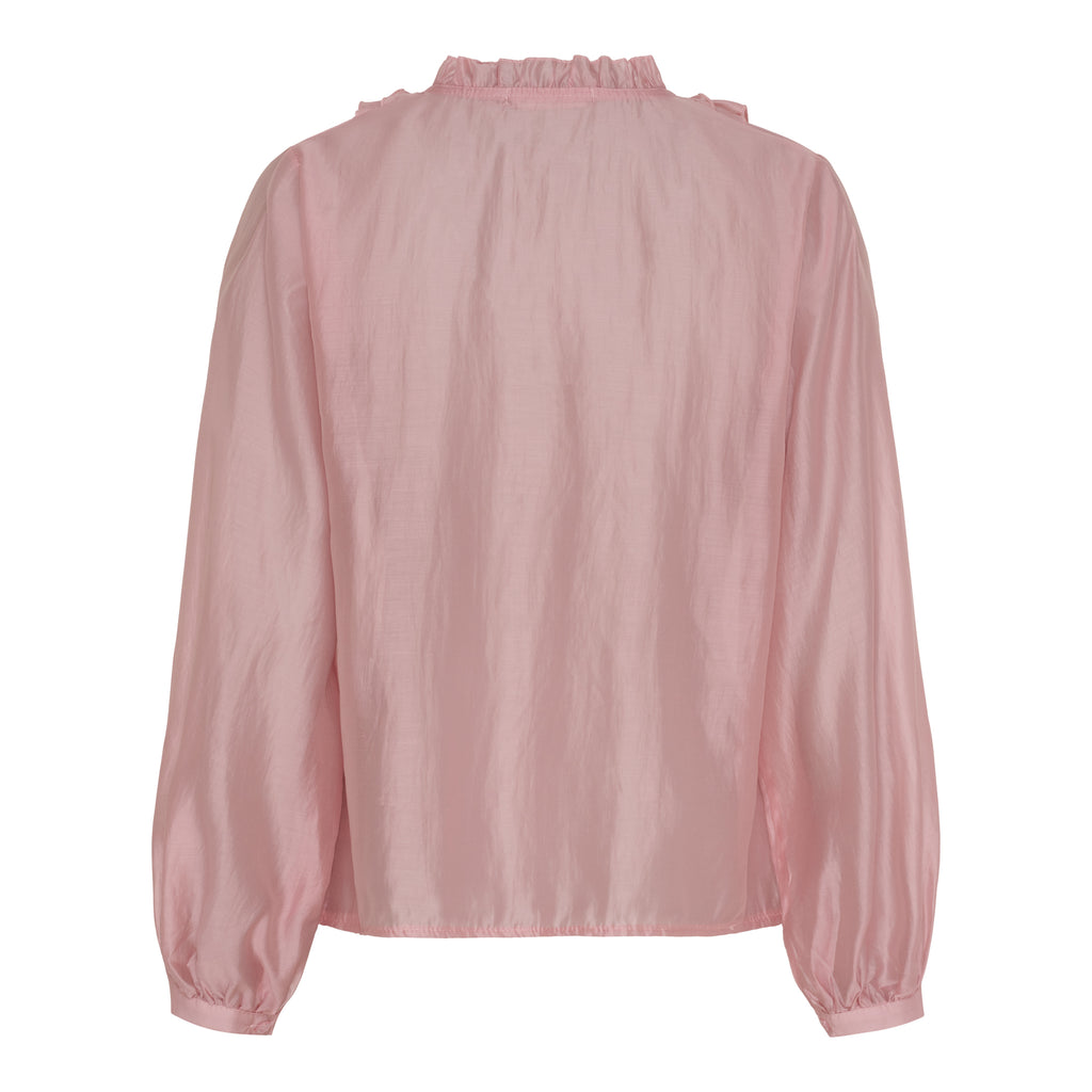 Marta du Chateau Naira Shirt – Romantisk Ruffelblus i Rosa