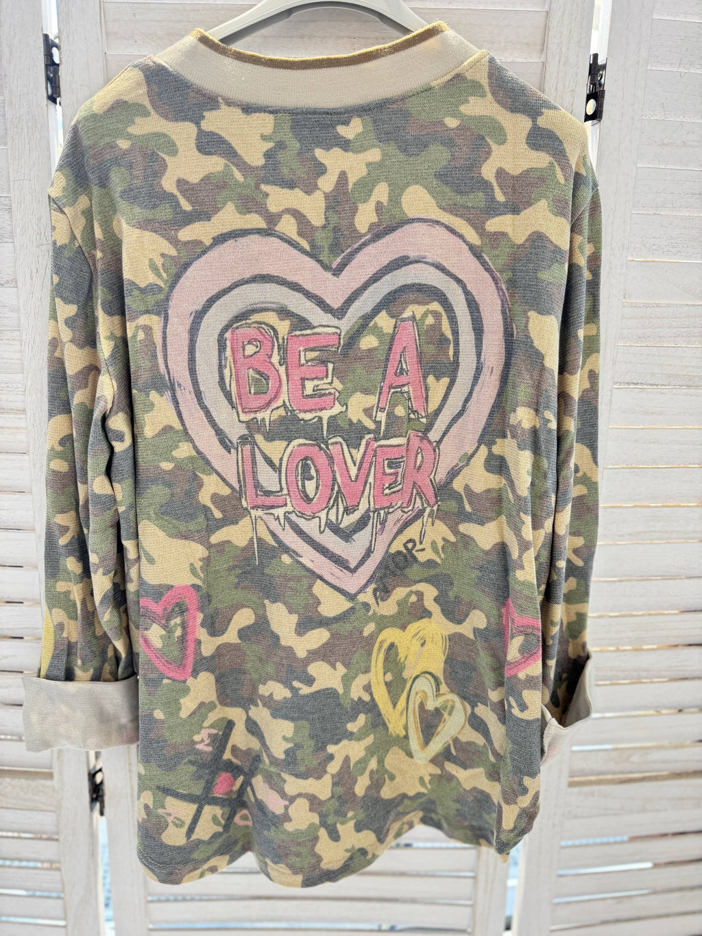 Överdimensionerad T-shirt med tryck Camo