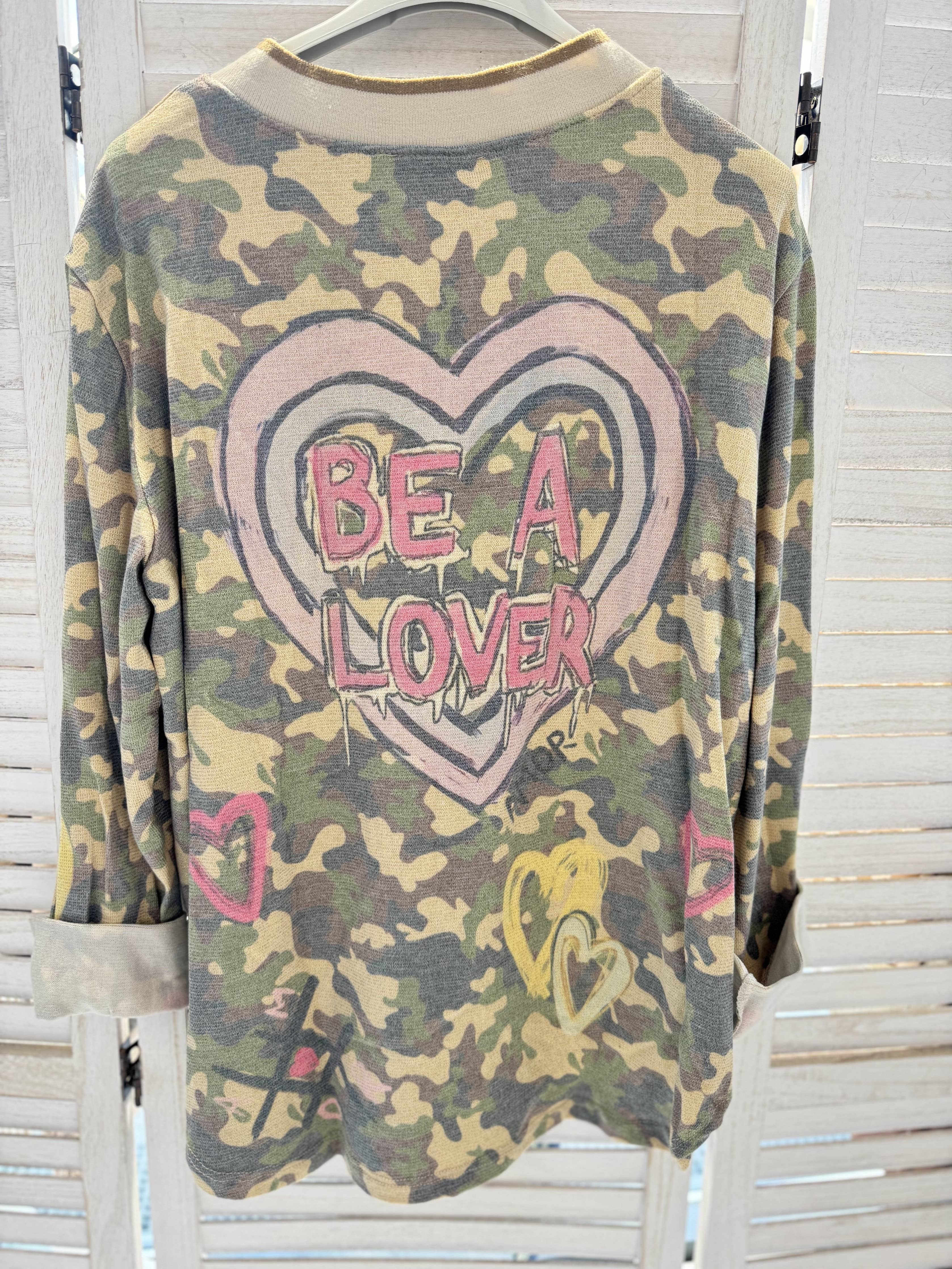 Överdimensionerad T-shirt med tryck Camo