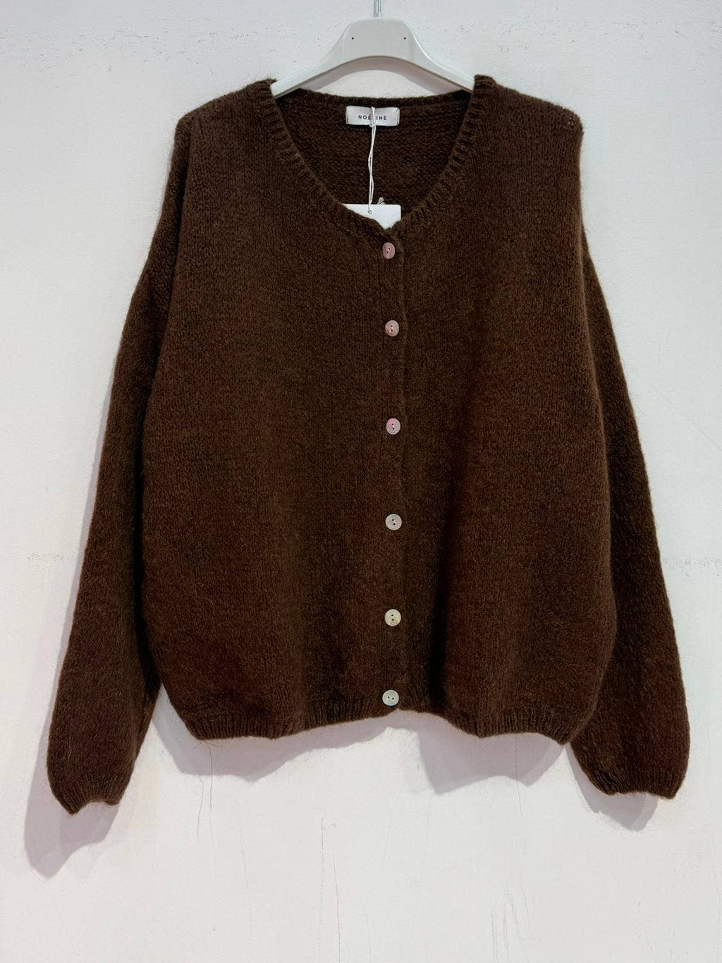 Väst i kid mohair och ull - Choklad