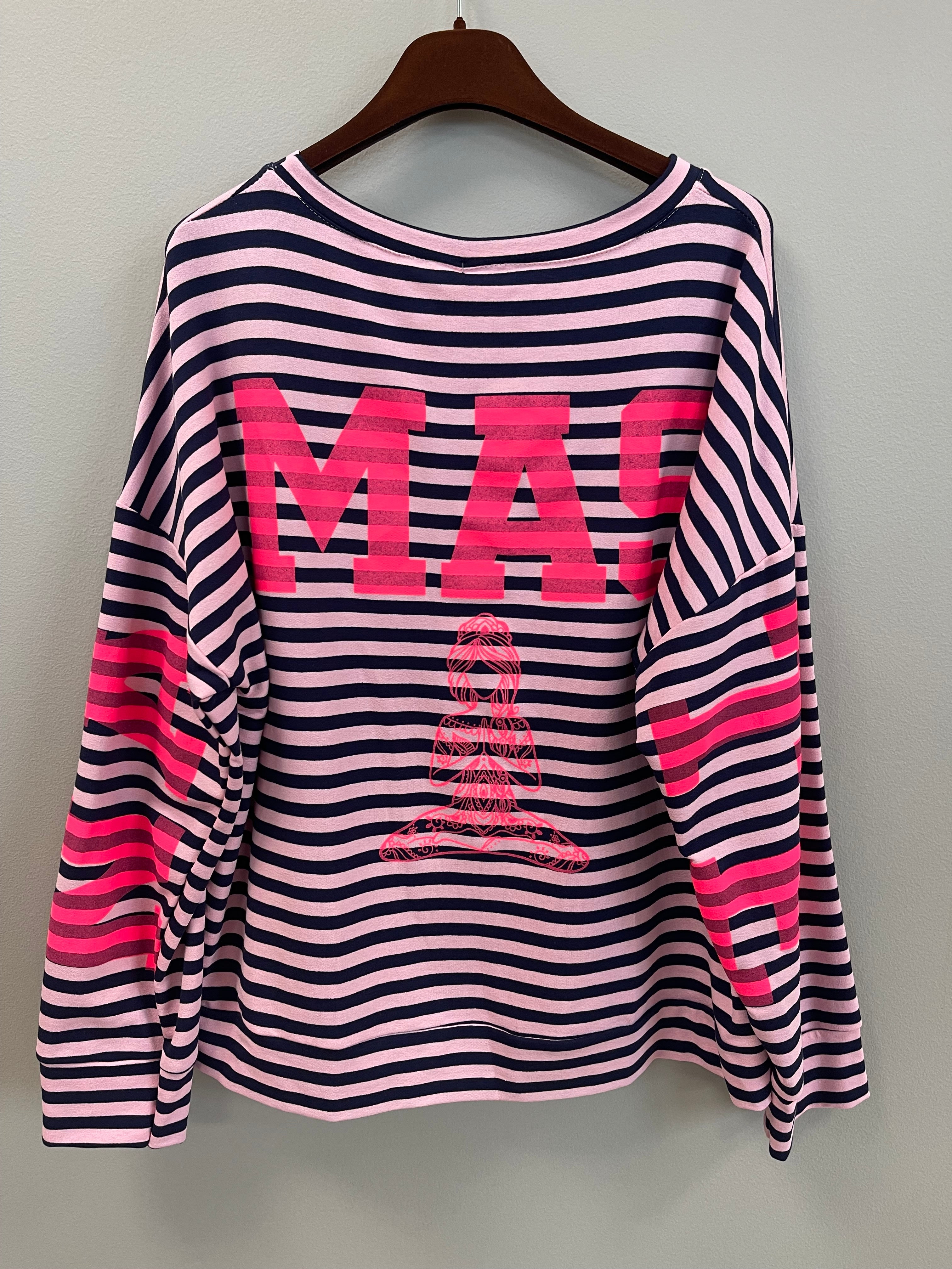Marta du Chateau Isabeau Namaste Sweatshirt – Randig Tröja Rosa