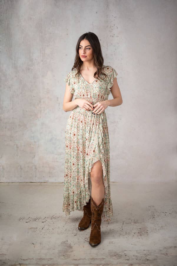 LÅNGKLÄNNING CARLOTA GRÖN