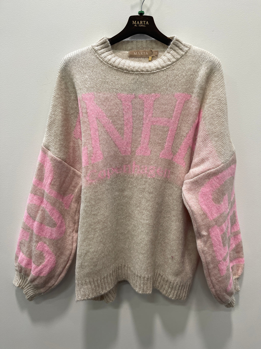 Aria Knit Rosa - Stickad Tröja med Ull Marta du Chateau