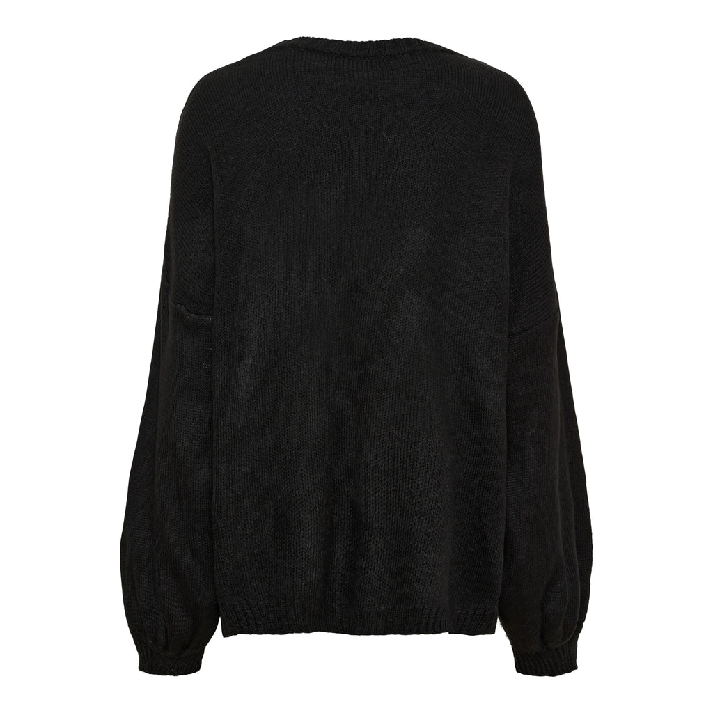 Marta du Chateau Aria Knit – Oversized Stickad Tröja Svart/Beige