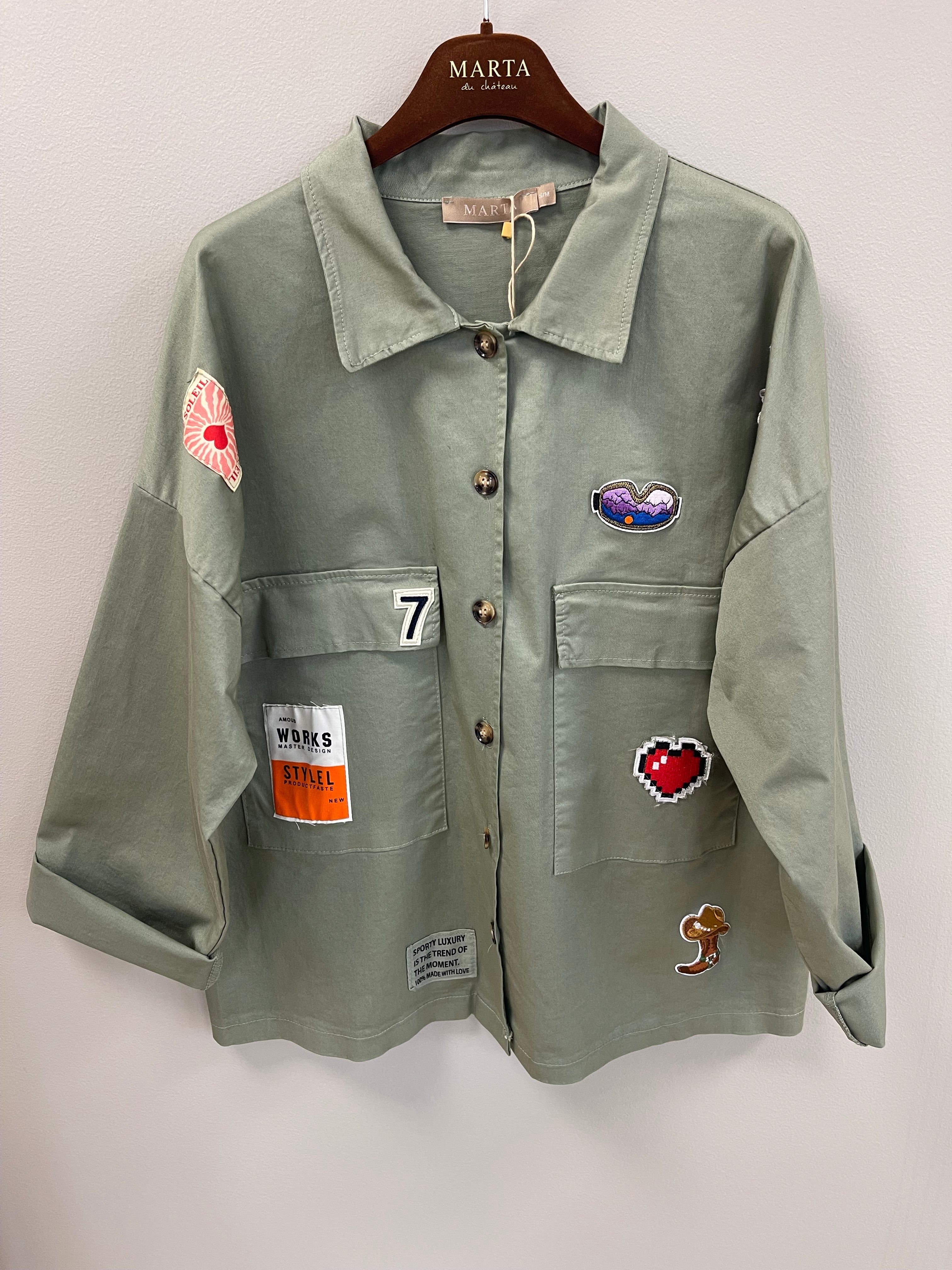MDC Astoria Jacket Military – Grön Overshirt med Patches