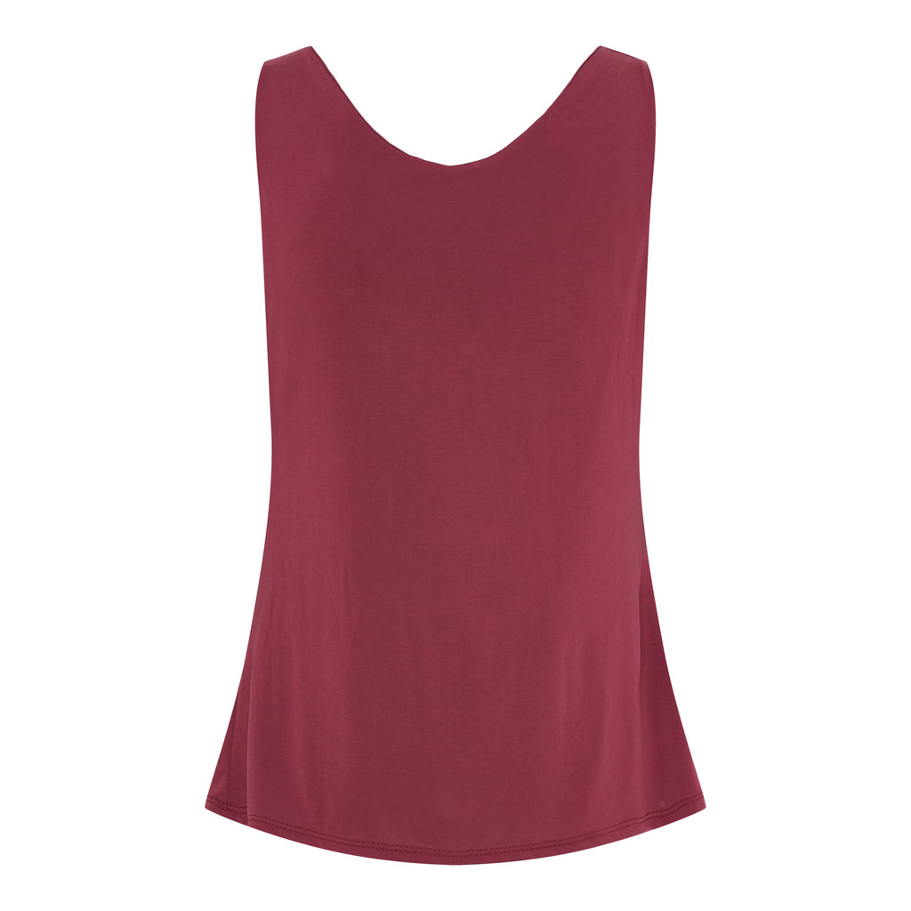 Veronika - Draperat linne - Bordo