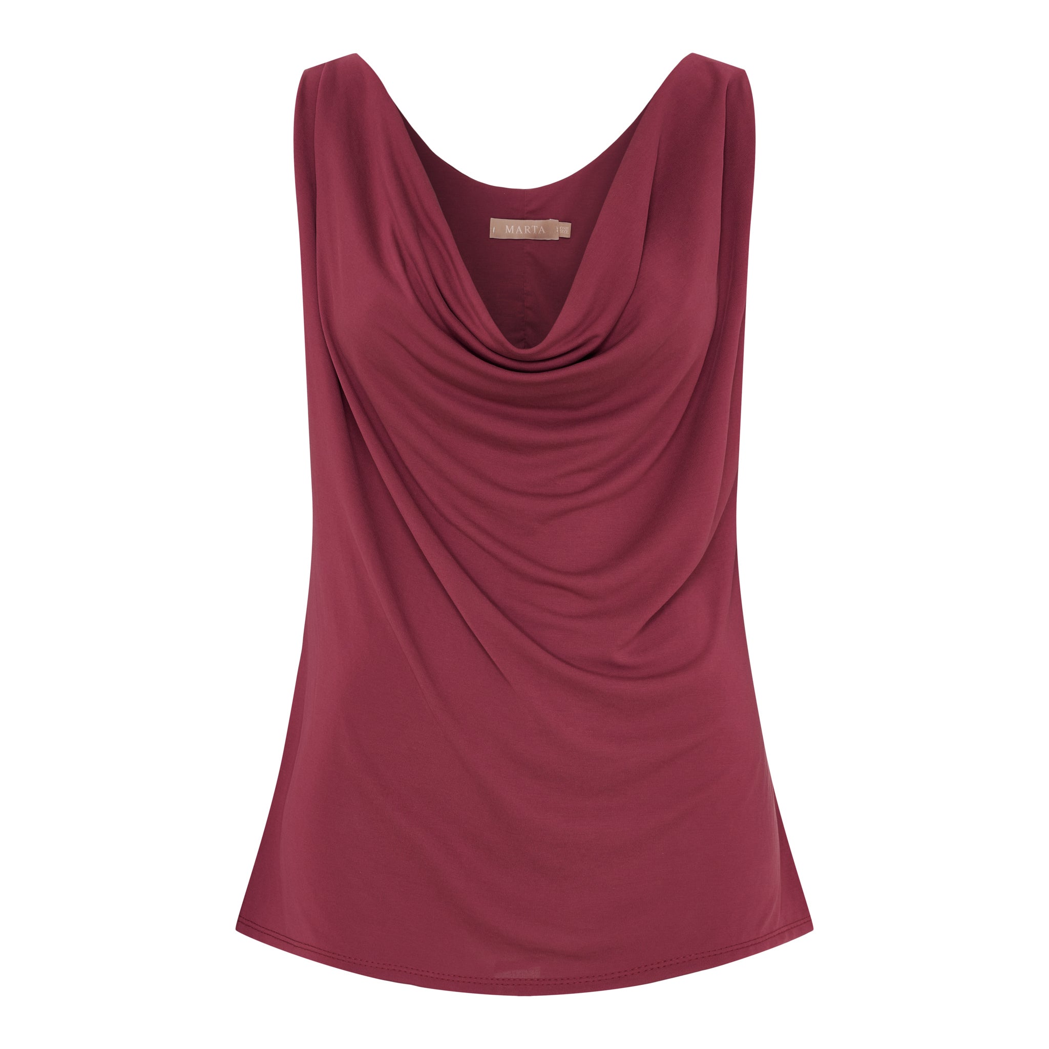 Veronika - Draperat linne - Bordo