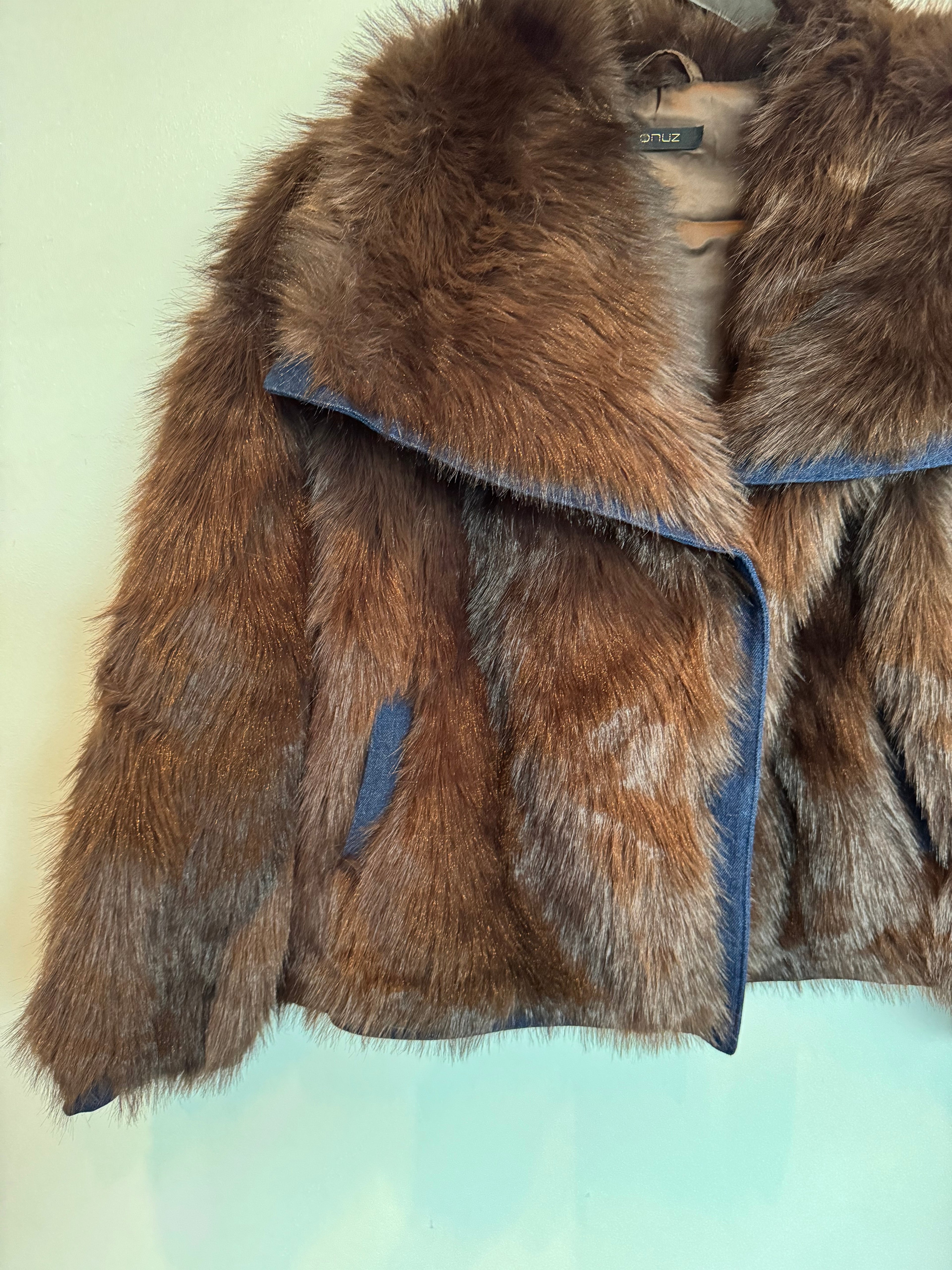 Fake Fur Denim Jacket