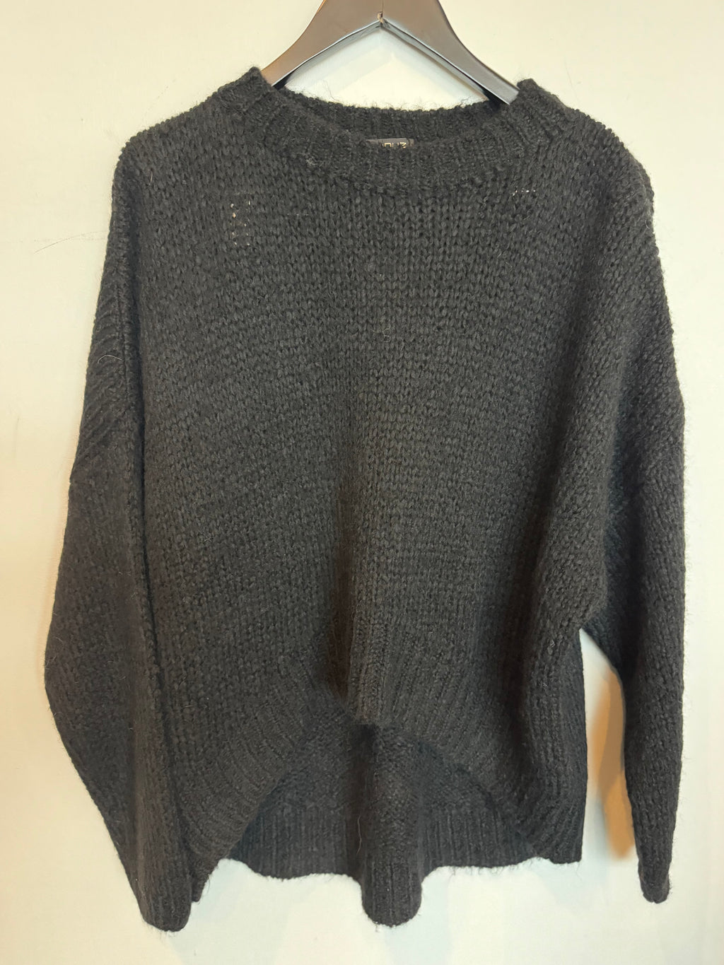 Långärmad Stickad Tröja Svart - Elegant & Bekväm