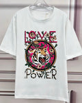 T-shirt Love Power med bling