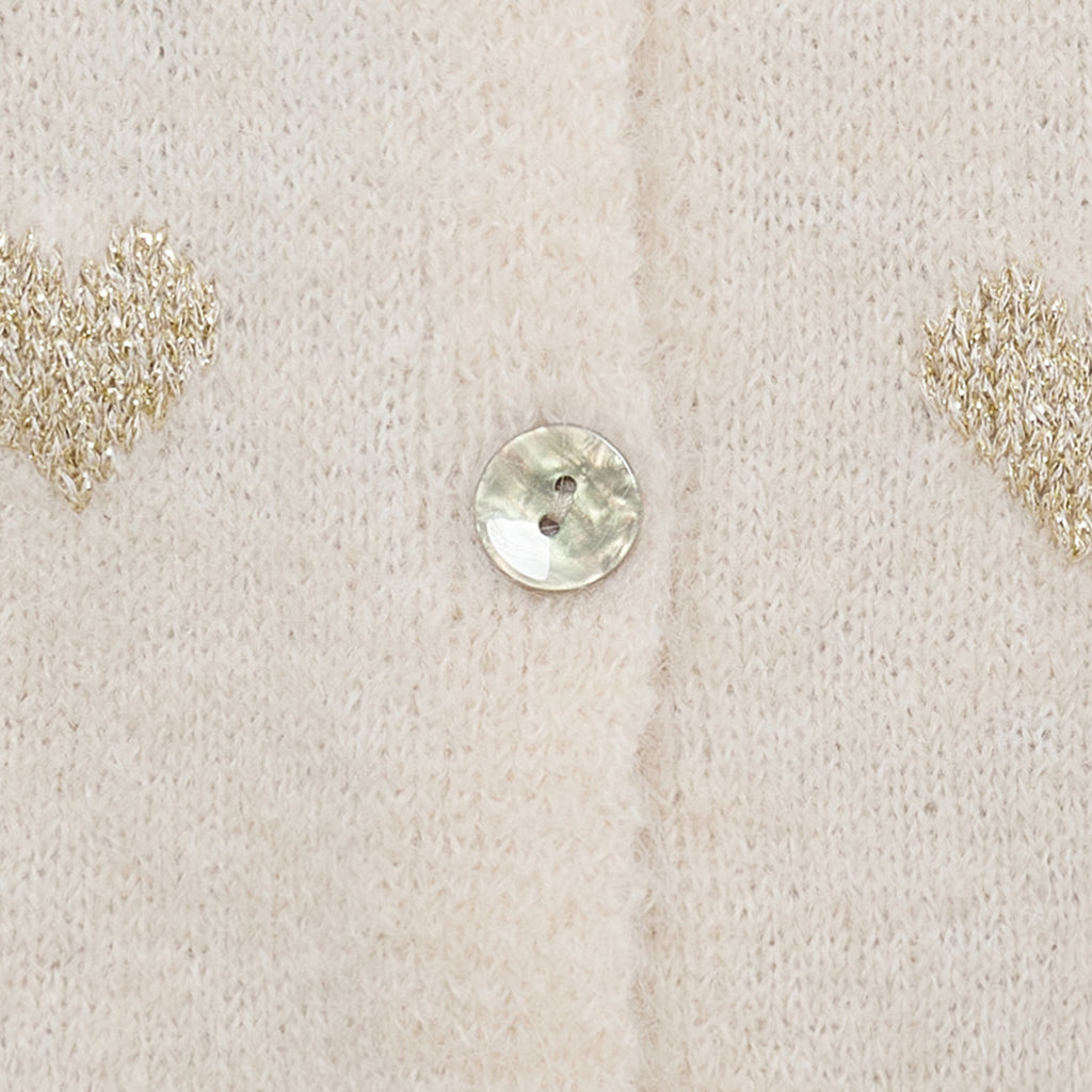 Parisa Knit – Stickad kofta med guldhjärtan från Marta du Chateau