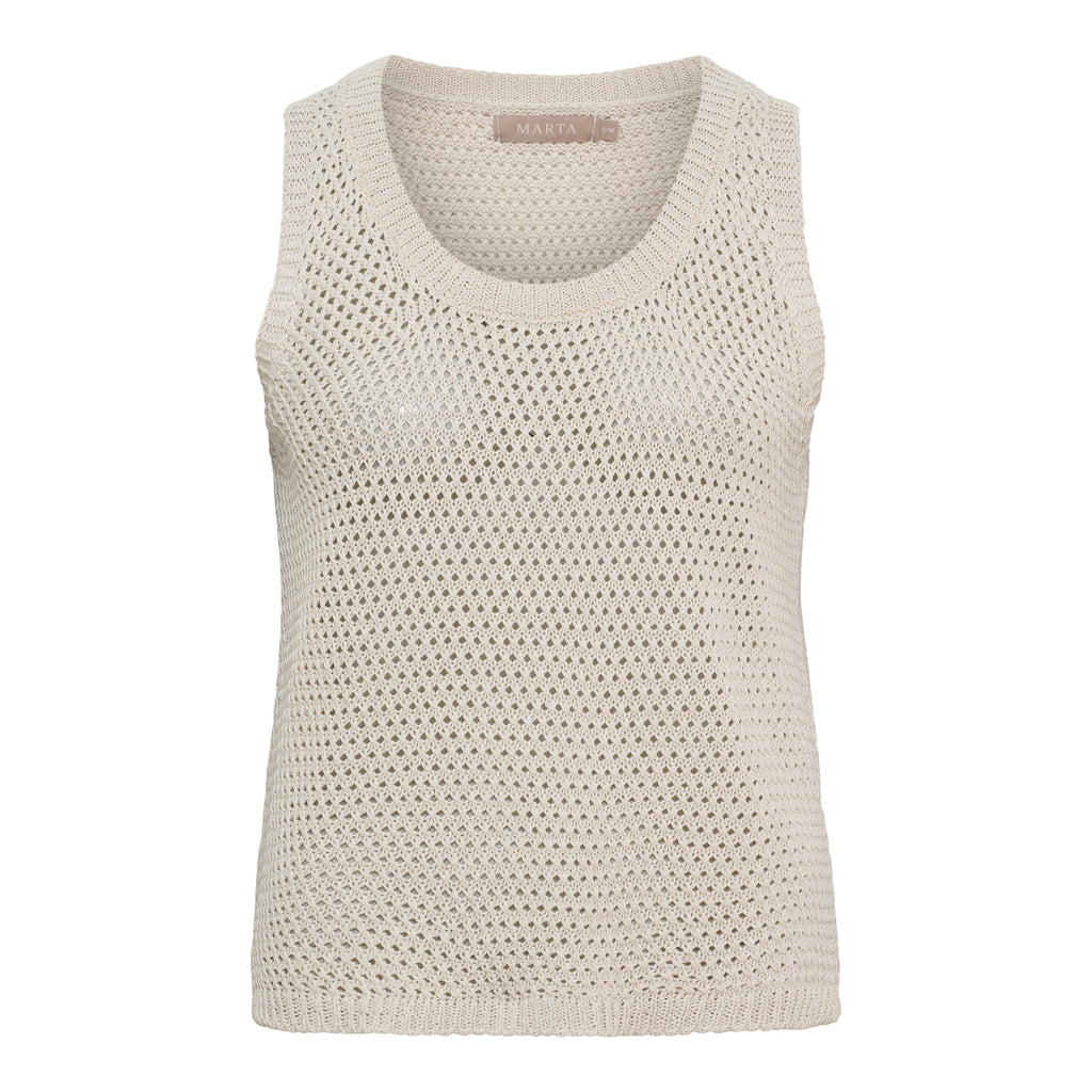 Nayla Knit Top – Beige | Marta du Chateau