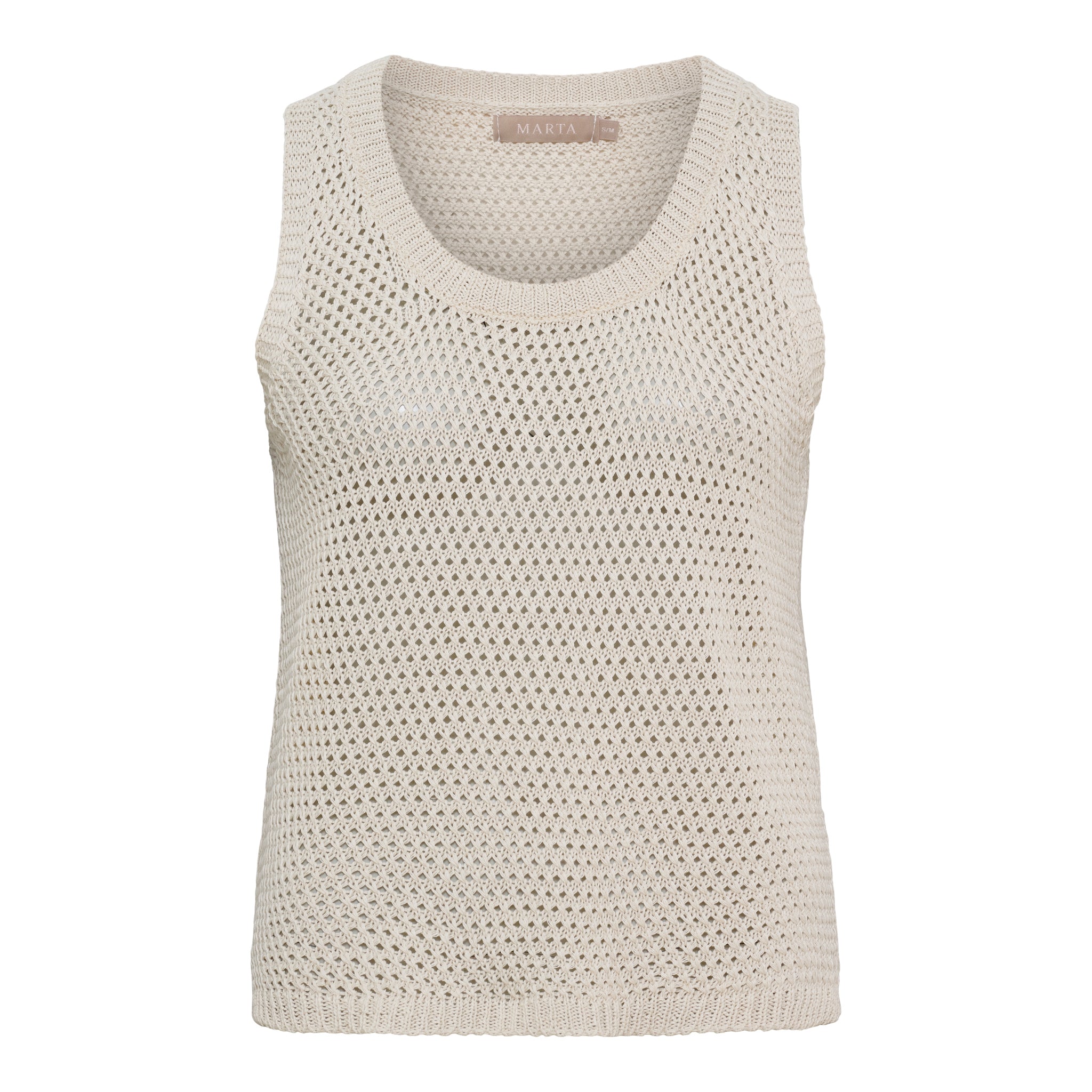 Nayla Knit Top – Beige | Marta du Chateau