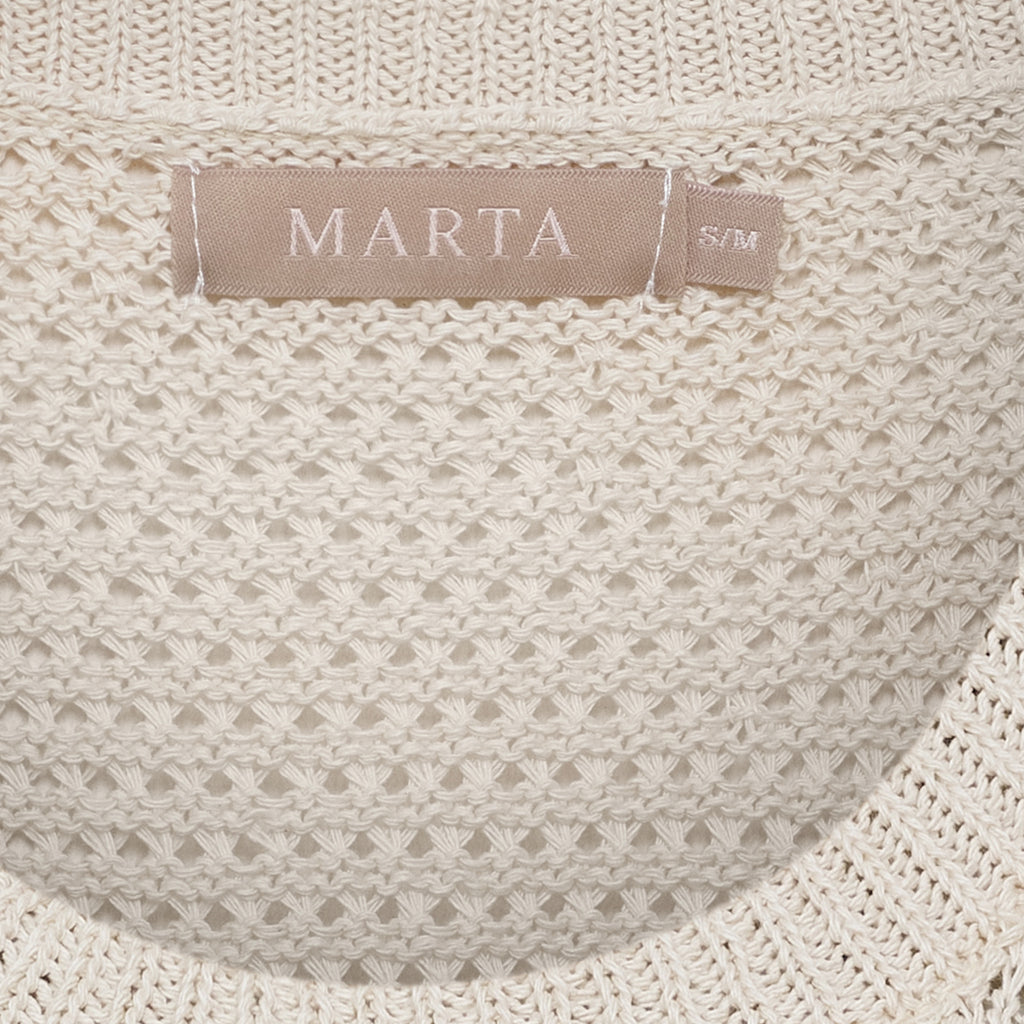 Nayla Knit Top – Beige | Marta du Chateau