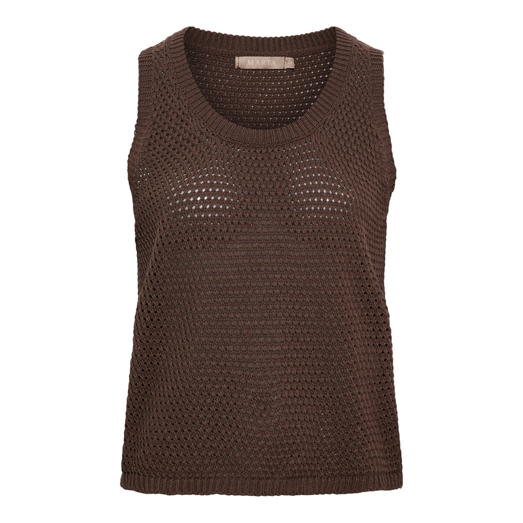 Marta du Chateau Nayla Knit Top – Öppet Stickad Linne