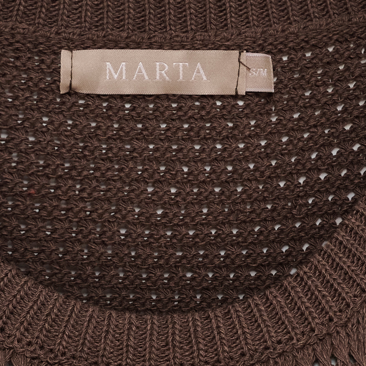 Marta du Chateau Nayla Knit Top – Öppet Stickad Linne