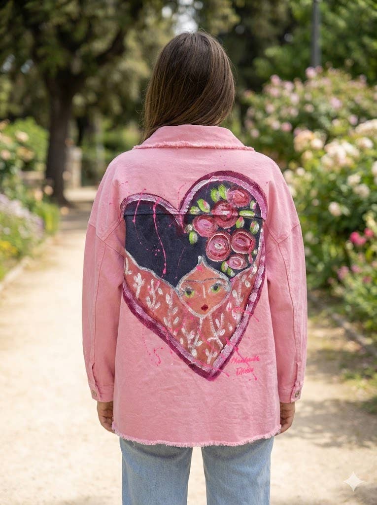 Begränsad Upplaga Denimjacka med Grafiskt mönster